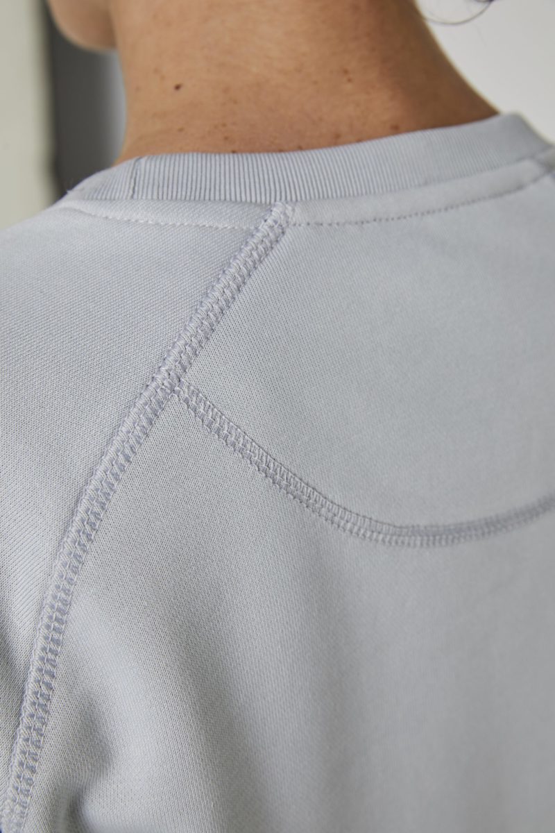 Vue de dos d'un sweat shirt à capuche en coton de la marque locale Les Couronnes.